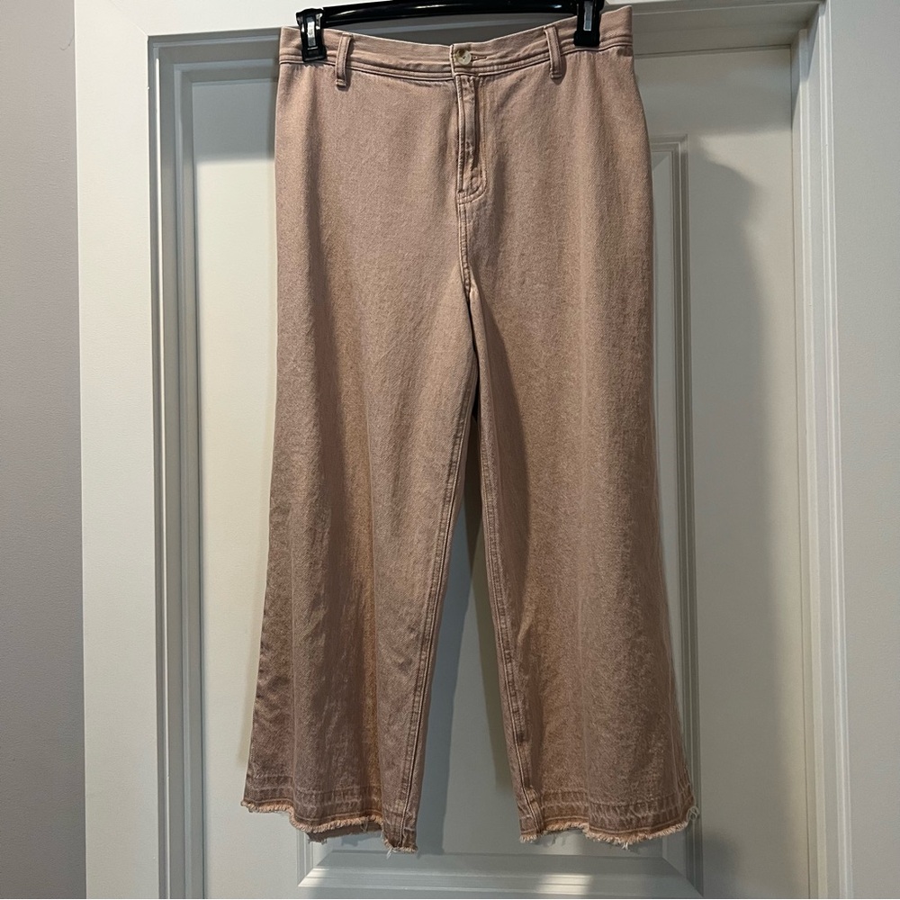 Women's Blush Pink Wide Leg Jeans Size 11/30